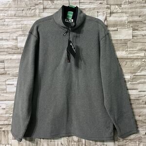 Fila Gray 1/4 Zip Fleece Pullover Sweater Jacket Polartec Men Size XLarge New *